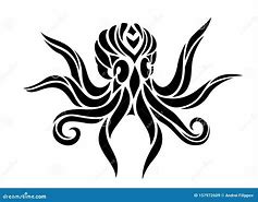 Image result for Black Octopus Silhouette