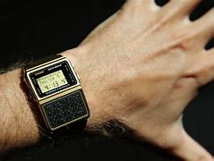 Image result for Casio Gold Rectangular Digital Watch