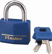 Image result for Blue Master Lock