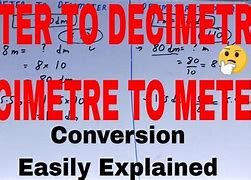Image result for How Many Meters in One Decimeter