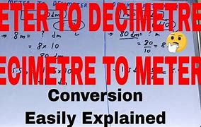 Image result for Half a Meter Is How Many Decimeters