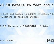 Image result for 18 Meters to Feet