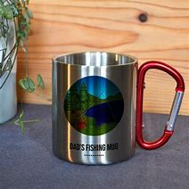Image result for Personalised Fishing Mug with Carabiner