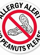 Image result for Peanut Allergy Sign