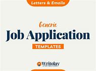 Image result for Generic Job Application Examples