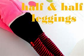 Image result for Half and Half Funny Leggings