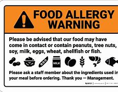 Image result for Food Allergy Sign