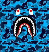Image result for BAPE Shark Teeth Black Camo