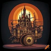 Image result for Steampunk City On Wheel