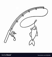 Image result for Drawing of Fishing Pole