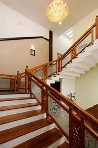 Image result for Wooden Staircase Handrail