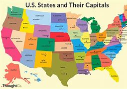 Image result for United States Map with Capitals for Kids