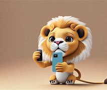 Image result for Lion Using Phone