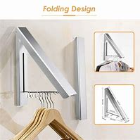 Image result for Wall Mounted Folding Clothes Hanger