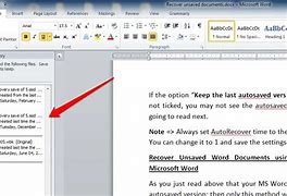 Image result for Where to Find Unsaved Word Document