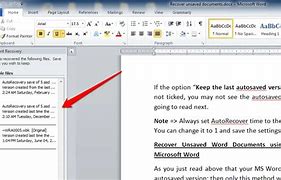 Image result for Recover Unsaved Word