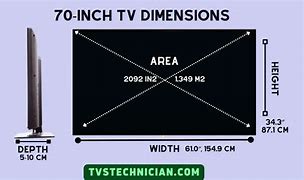 Image result for 70 Inch TV Width