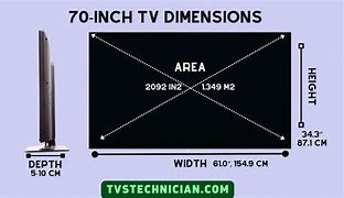 Image result for 70 Inch TV Width