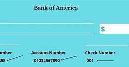 Image result for Bank of America Account Number On Check