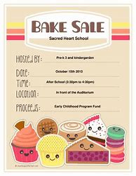 Image result for Bake Sale Price List Template
