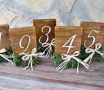 Image result for Wooden Table Numbers