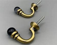 Image result for Metal Curtain Tie Back Hooks