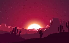 Image result for Desert Cactus Sunset SVG