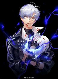 Image result for Anime Boy White Hair Wings