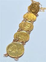 Image result for Gold Coin Bracelet