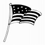 Image result for Waving American Flag Clip Art Black White