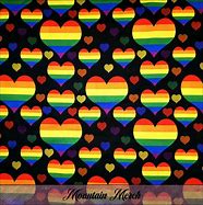 Image result for Rainbow Heart Fabric