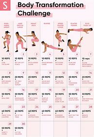 Image result for Challenge Fitness 30 Days Chart