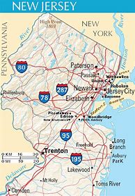Image result for Northern New Jersey Map