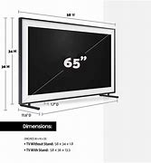 Image result for 65 Inch TV Measurements Chart