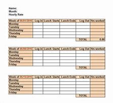 Image result for Timesheet Template with Lunch
