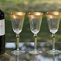 Image result for Wine Glass with Gold Rim