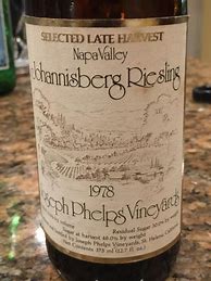 Image result for Joseph Phelps Johannisberg Riesling Special Select Late Harvest