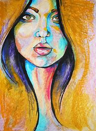 Image result for Oil Pastel Art Faces
