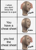 Image result for Cheat Sheet Meme