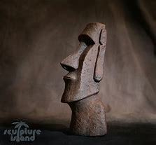 Image result for An Image of a Moai with a Feather Headdress On Its Head