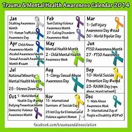 Image result for Monthly Health Awareness Calendar
