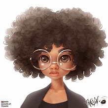 Image result for Black Girl Hair Drawing