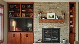 Image result for Fireplace Cabinetry