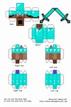 Image result for Minecraft Papercraft Steve with Diamond Armor