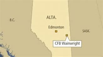Image result for Canadian Forces Base CFB Wainwright Map