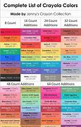 Image result for Crayola Crayon Color Names Chart