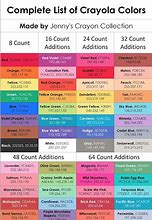 Image result for Crayola Crayon Color List