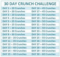 Image result for 30-Day Crunch Challenge Printable