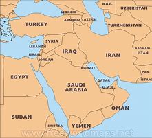 Image result for Free Printable Map of the Middle East