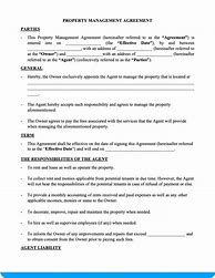 Image result for Property Management Agreement Template